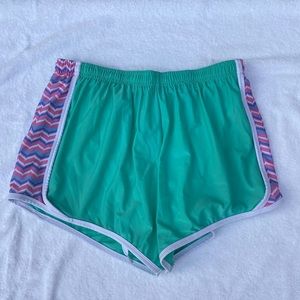 Krass & Co. Pastel Chevron Printed Athletic Shorts